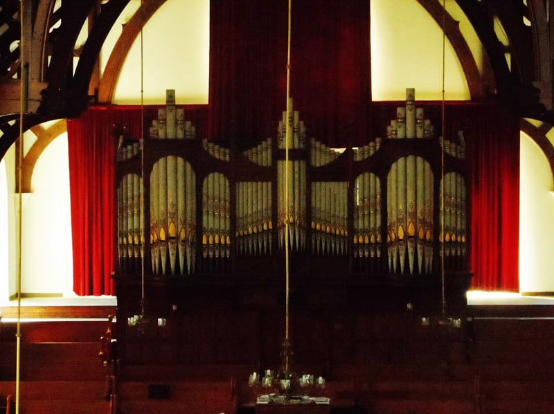 Interior of a historic Paarl church — the kind of hall in which the founding meetings were held.