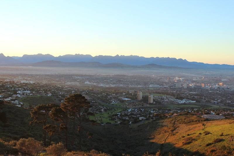 The Paarl valley seen from Tygerberg Hill.